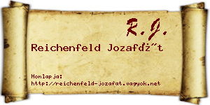 Reichenfeld Jozafát névjegykártya